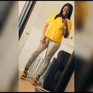 Yellow Strappy Gianni Bini Sandal with Heel